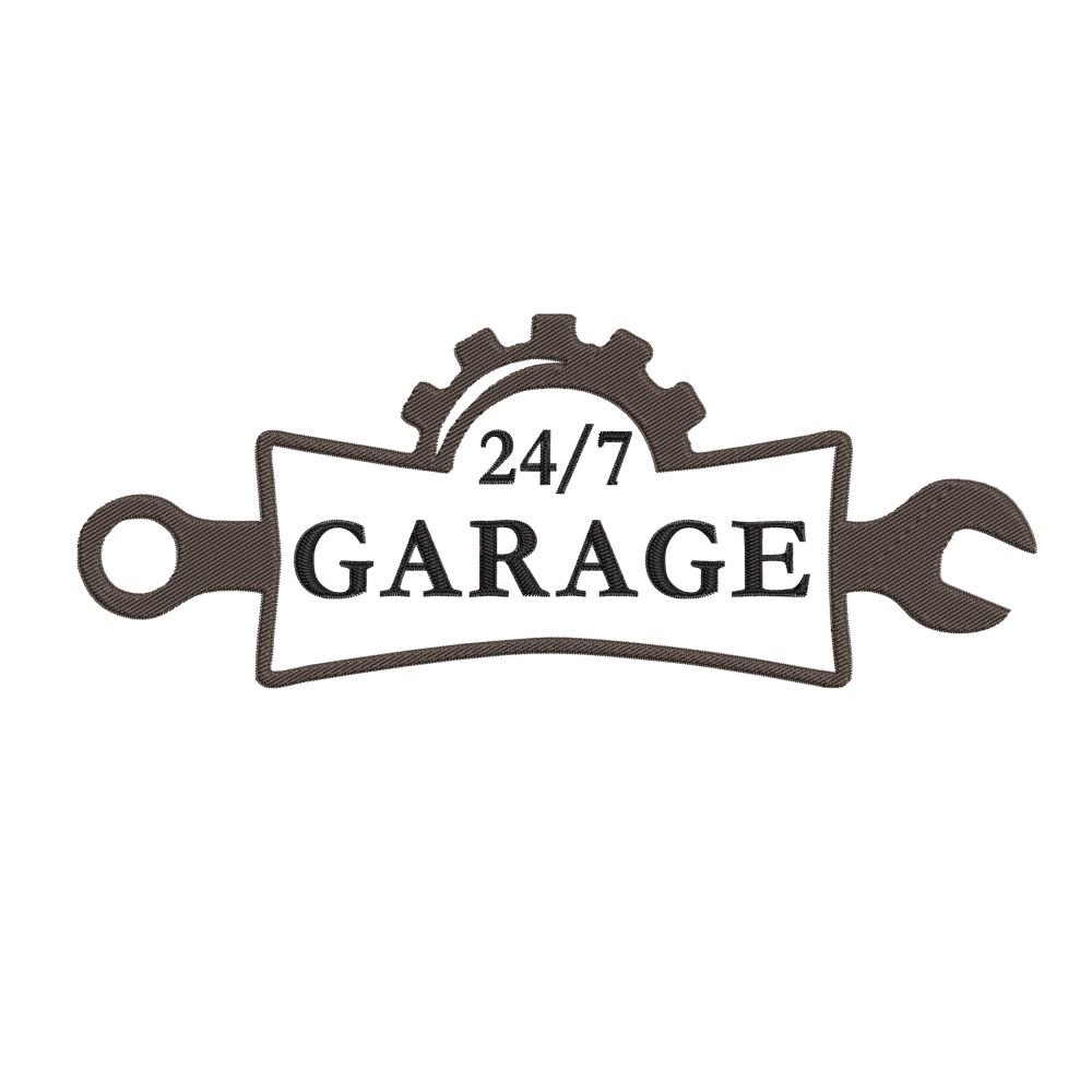All Day Garage Machine Embroidery Design, Hobby and Activity for Men Embroidery File