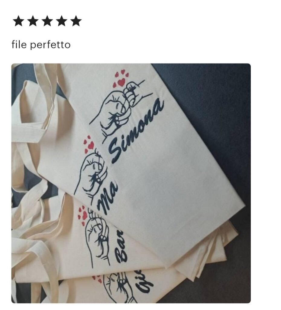 Family machine embroidery design